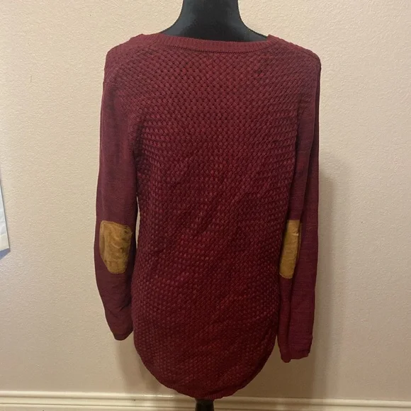 Maroon knit Long Sweater - Picture 4 of 10